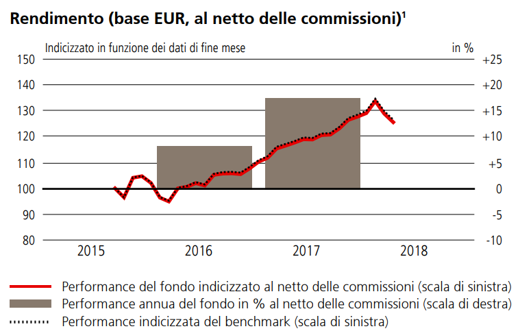 Il rendimento in euro dell'ETF di UBS